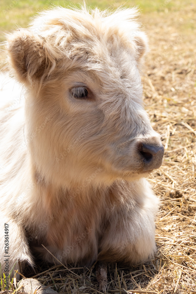 Fototapeta premium Tan colored mini cow close-up
