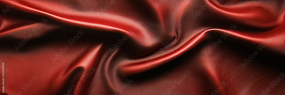 Fototapeta premium Elegant red leather texture with fine grain and subtle sheen for a sophisticated backdrop