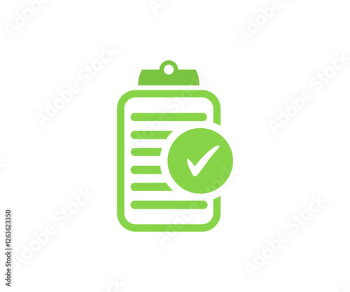 Compliance inspection approved logo design. Audit document icon, result report, verification control business concept vector design and illustration.	

