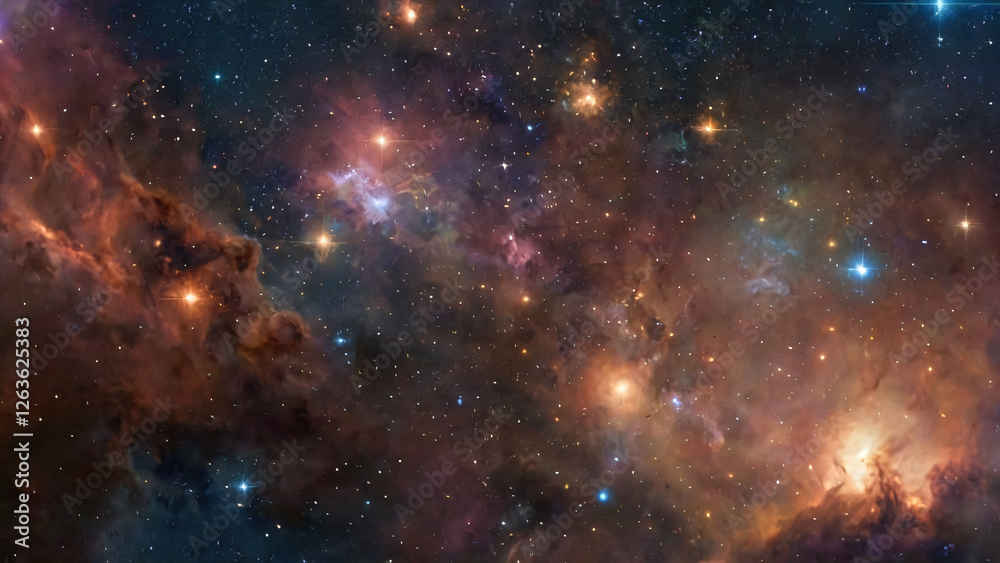 Fototapeta premium Space background with many stars