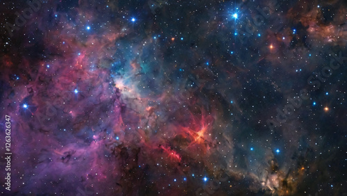 Space background with many stars