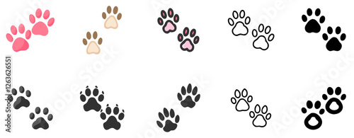 Colorful and creative paw prints in various designs for Easter themes and decorations to bring joy and fun