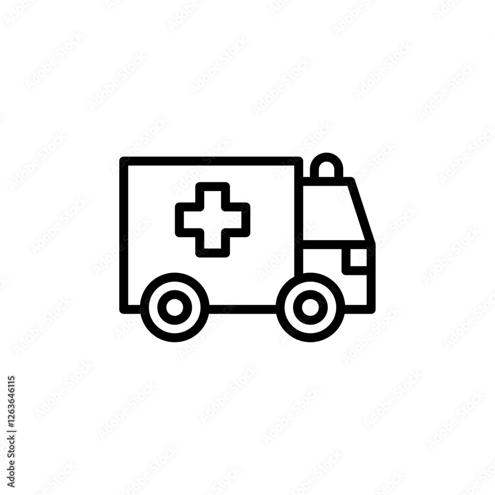 ambulance icon Vector illustration in black ambulance icon Vector illustration in black