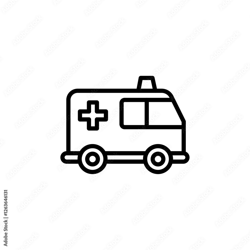 ambulance icon Vector illustration in black ambulance icon Vector illustration in black