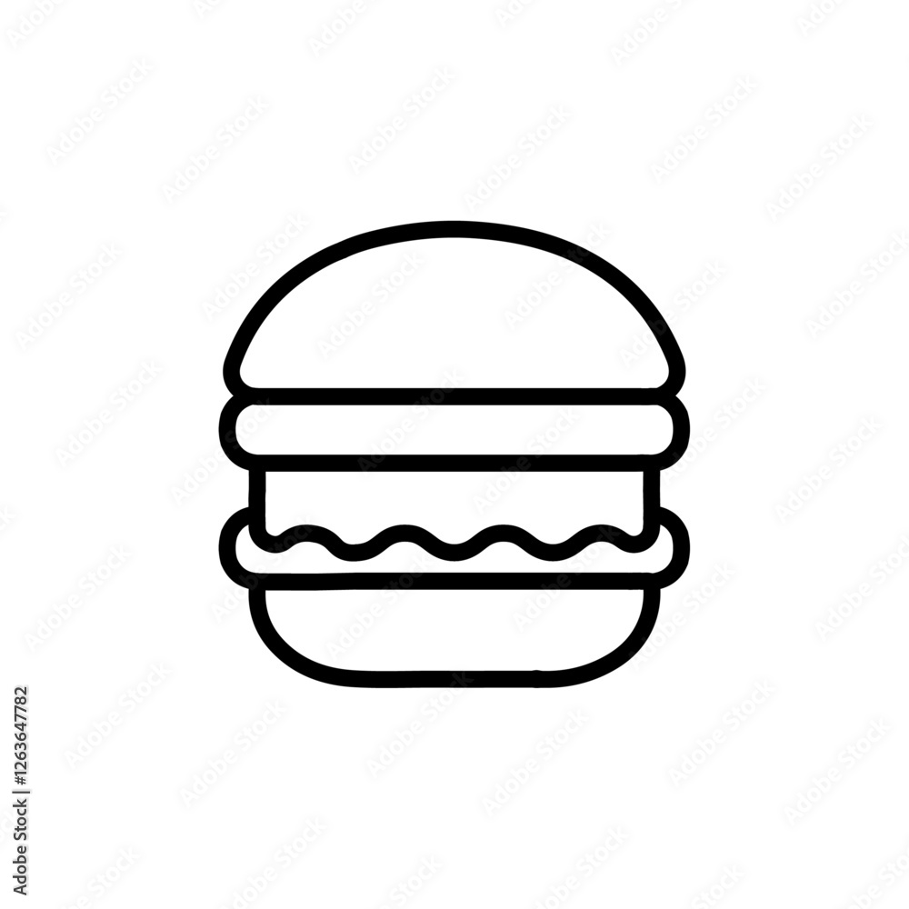burger icon Vector illustration in black burger icon Vector illustration in black