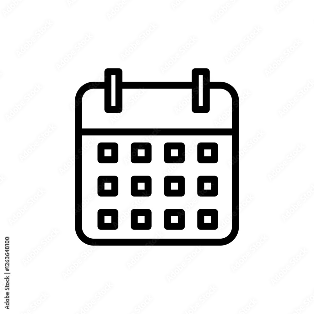 calendar icon Vector illustration in black calendar icon Vector illustration in black