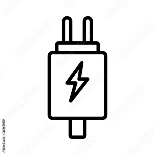 charger iconVector illustration in black