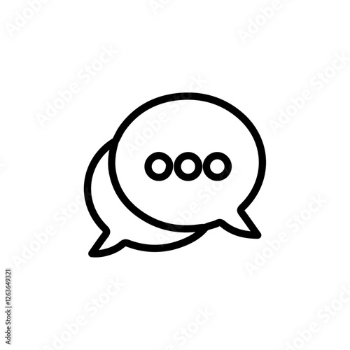 chat iconVector illustration in black