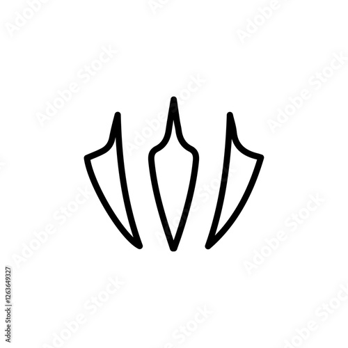 claw mark iconVector illustration in black