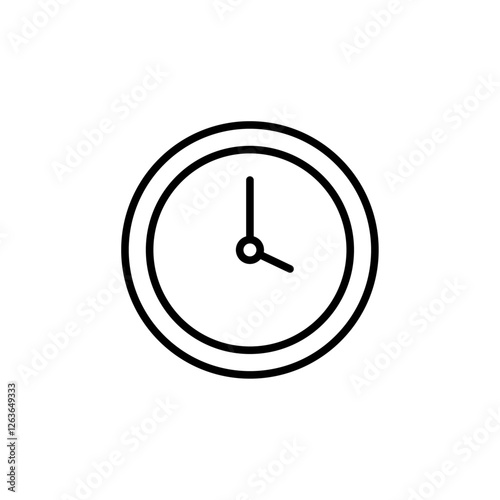 clock iconVector illustration in black