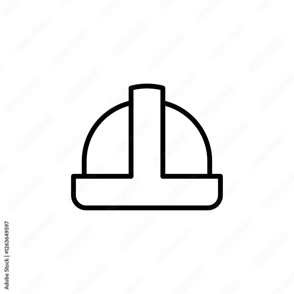 construction helmet iconVector illustration in black construction helmet iconVector illustration in black