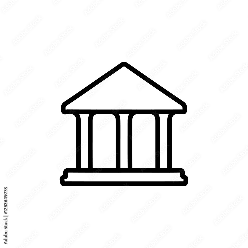 court iconVector illustration in black court iconVector illustration in black