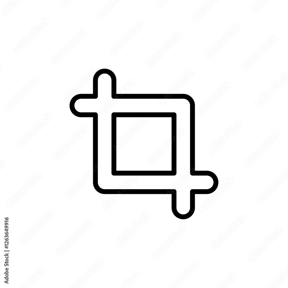 crop iconVector illustration in black crop iconVector illustration in black