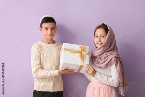 Little Muslim children with...