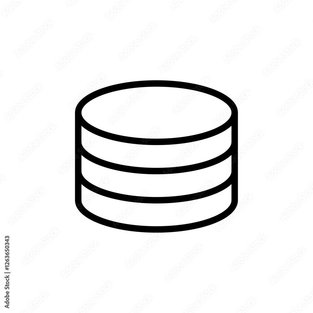 data base iconVector illustration in black data base iconVector illustration in black
