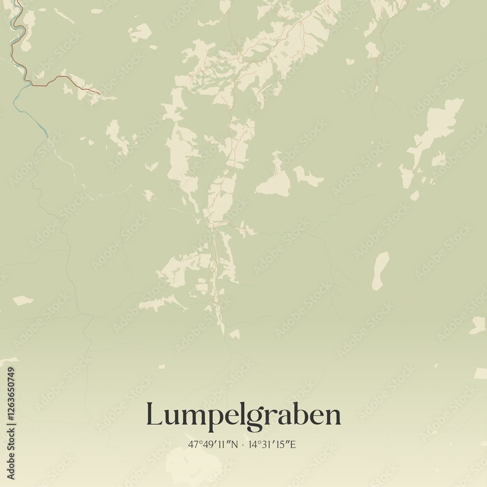 Vintage map of Lumpelgraben, Austria.