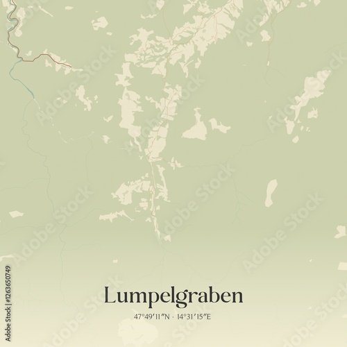 Vintage map of Lumpelgraben, Austria.
