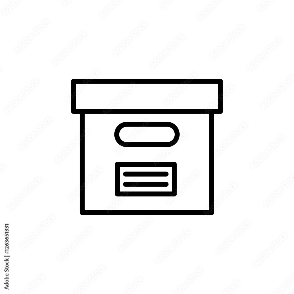 file box iconVector illustration in black file box iconVector illustration in black