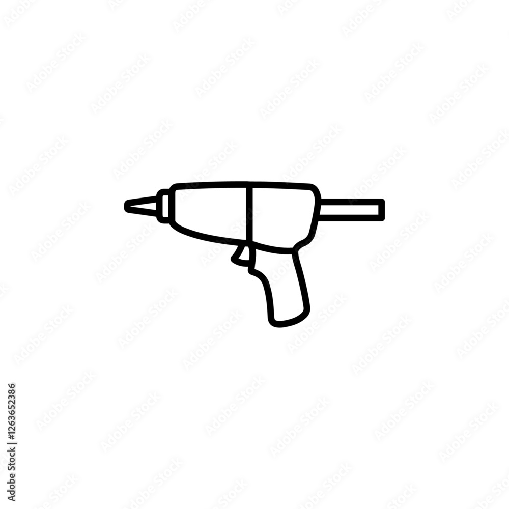 glue gun iconVector illustration in black glue gun iconVector illustration in black
