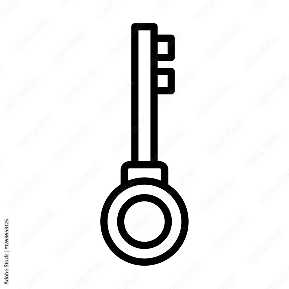key icon Vector illustration in black key icon Vector illustration in black