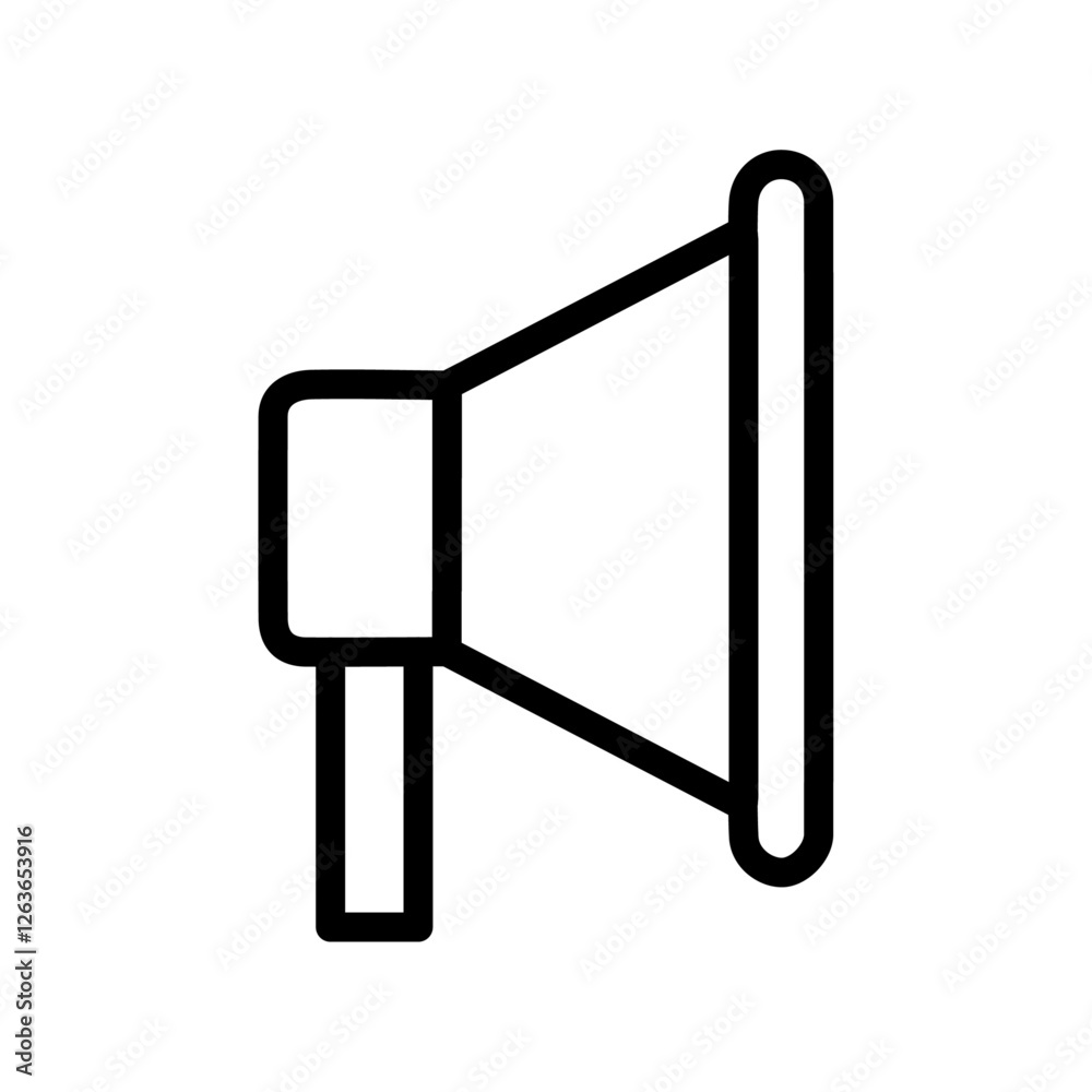 loud speaker iconVector illustration in black loud speaker iconVector illustration in black