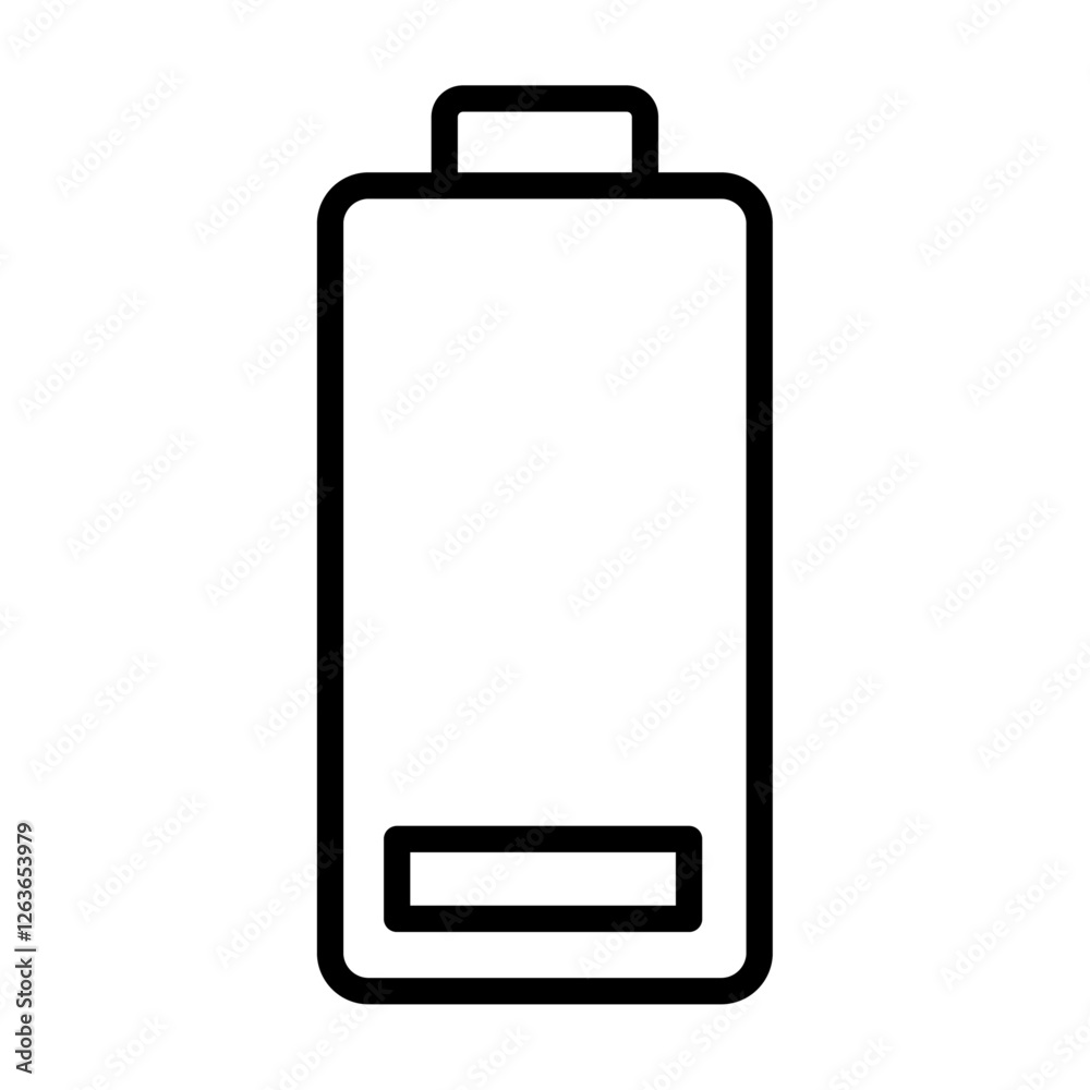 low battery iconVector illustration in black low battery iconVector illustration in black