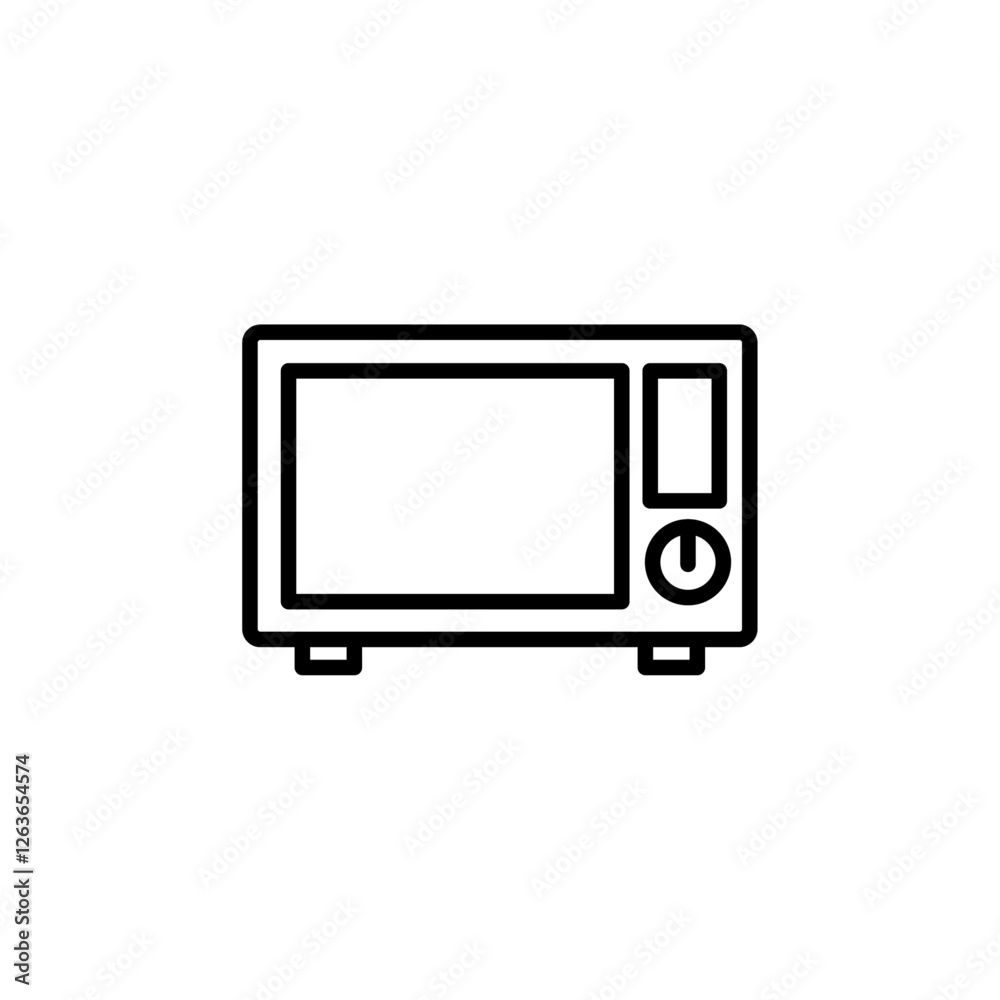 microwave iconVector illustration in black microwave iconVector illustration in black
