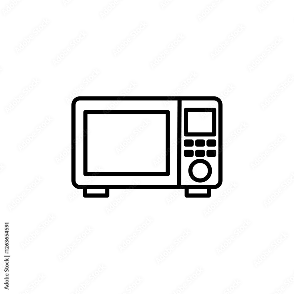 microwave icon Vector illustration in black microwave icon Vector illustration in black