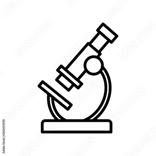 microscope iconVector illustration in black