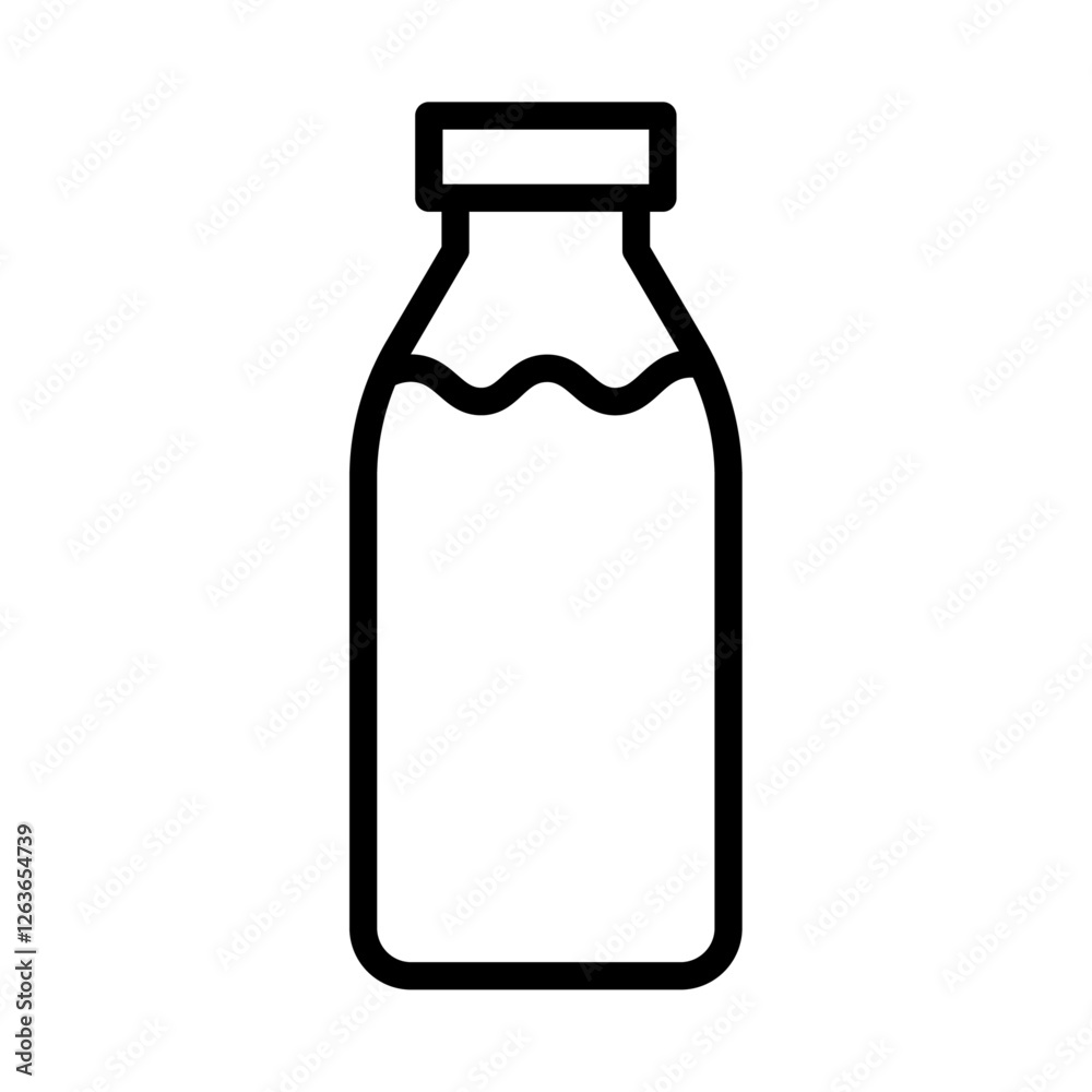 milk bottle iconVector illustration in black milk bottle iconVector illustration in black