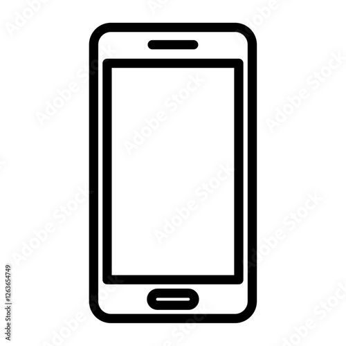 mobile iconVector illustration in black