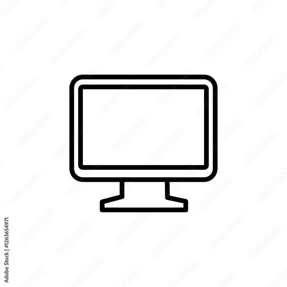 monitor iconVector illustration in black monitor iconVector illustration in black