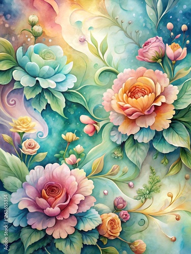 Ultra-realistic, high-quality abstract watercolor texture with soft pastel colors, flowing patterns, and smooth gradients, perfect for design projects, web backgrounds, and digital art