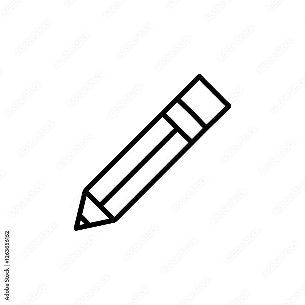 pencil icon Vector illustration in black pencil icon Vector illustration in black