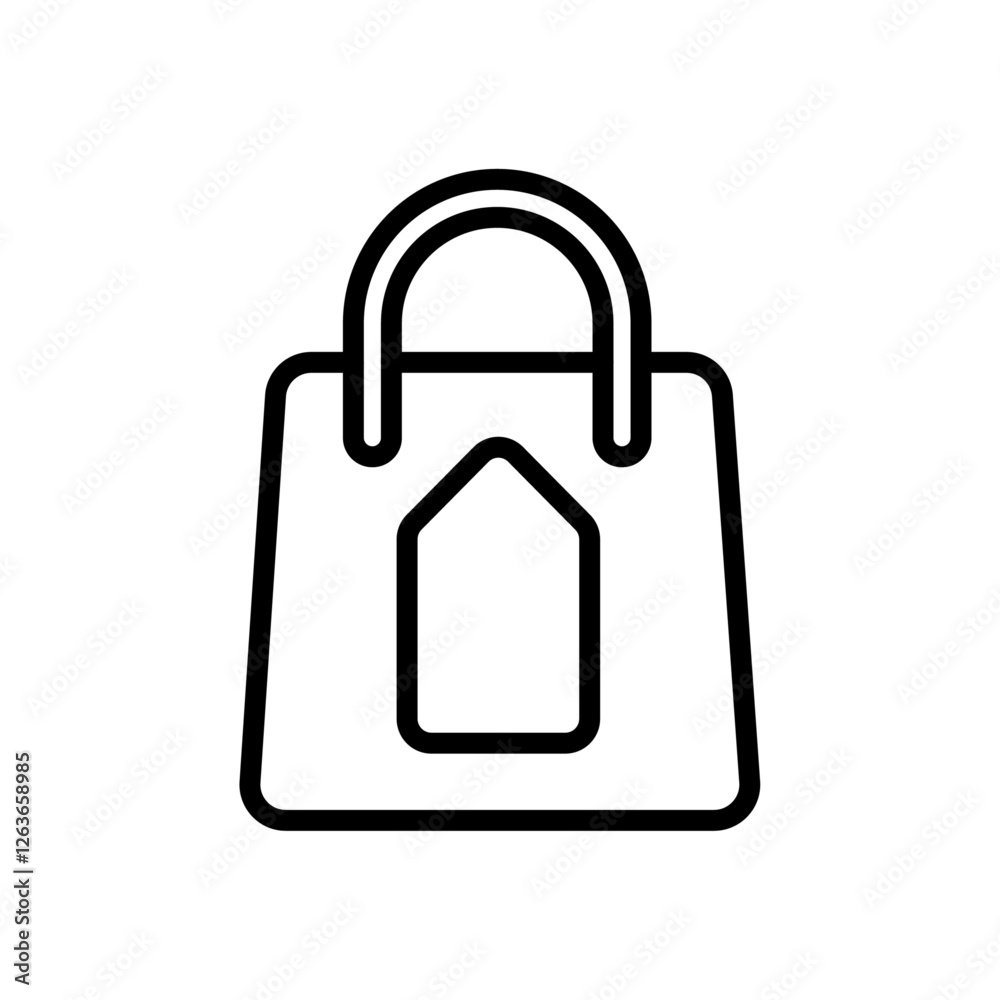 shopping bag icon Vector illustration in black shopping bag icon Vector illustration in black
