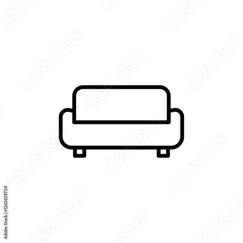 sofa icon Vector illustration in black