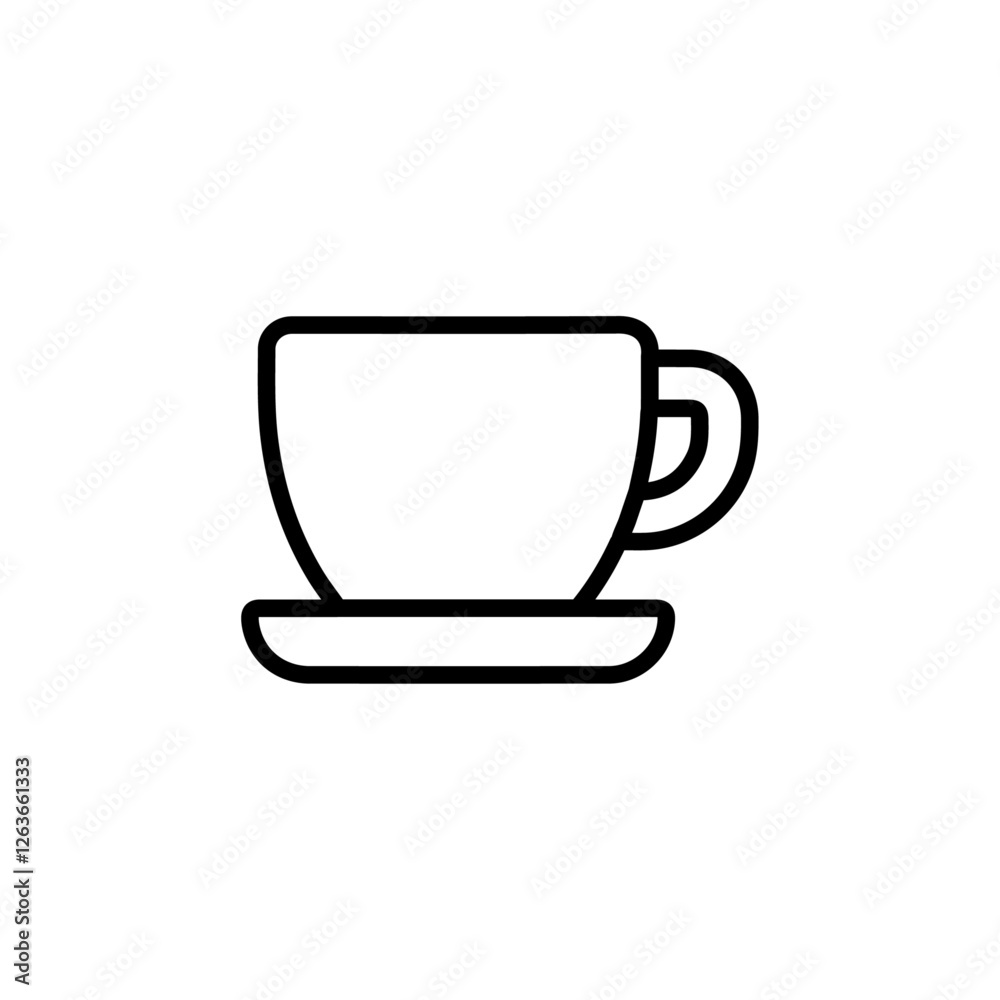 tea cup icon Vector illustration in black tea cup icon Vector illustration in black