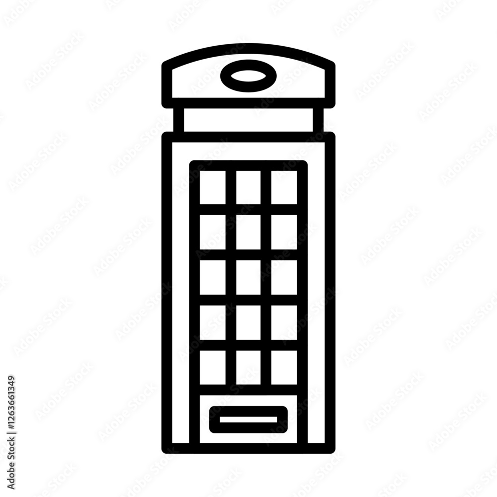 telephone booth icon Vector illustration in black telephone booth icon Vector illustration in black