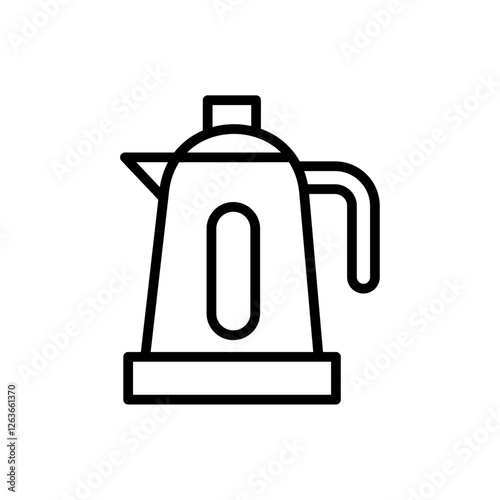 tea kettle iconVector illustration in black