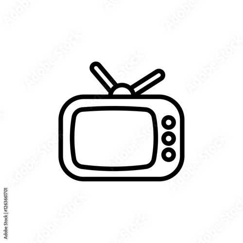 television icon Vector illustration in black