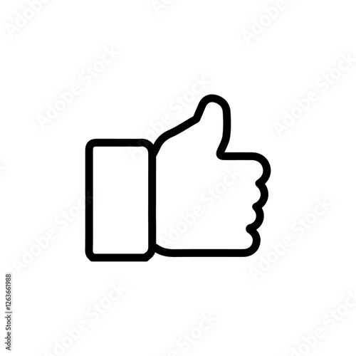 thumbsup icon Vector illustration in black