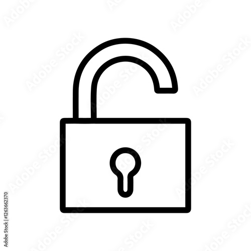 unlock icon Vector illustration in black