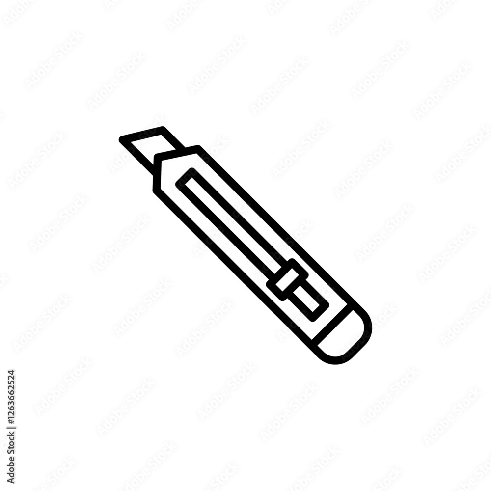 utility knife iconVector illustration in black