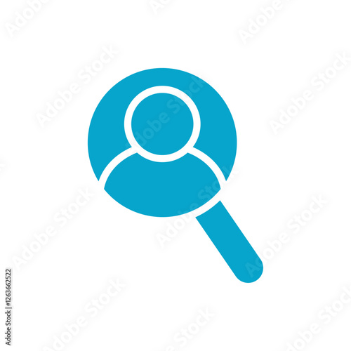 user search iconVector illustration in black