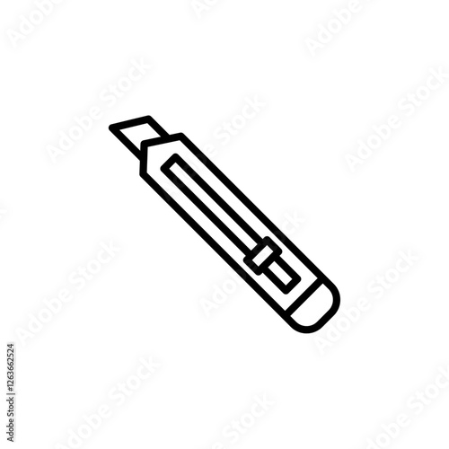 utility knife iconVector illustration in black