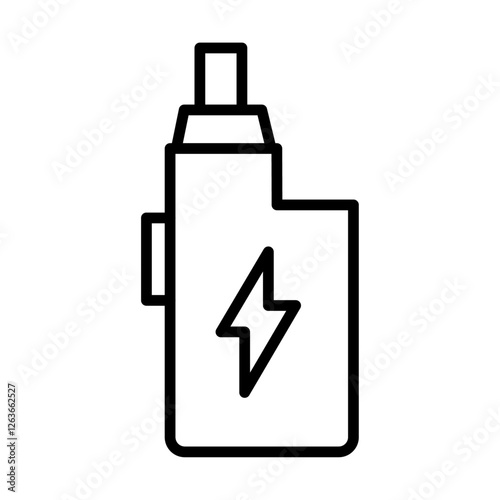 vape icon Vector illustration in black