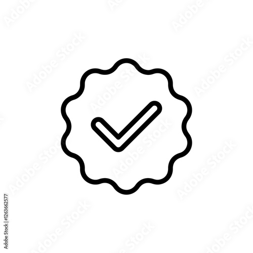 verified icon Vector illustration in black