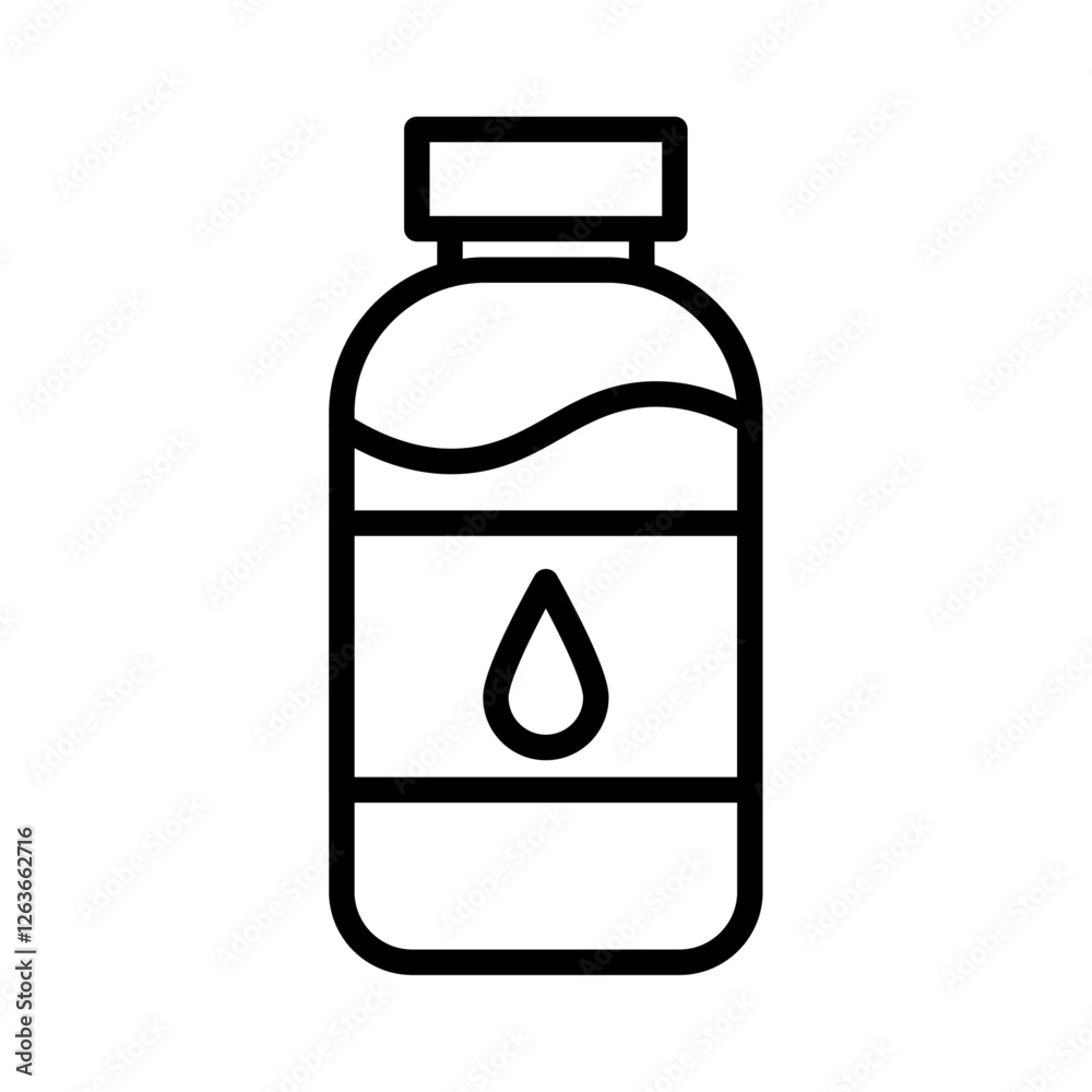 water bottle icon Vector illustration in black water bottle icon Vector illustration in black