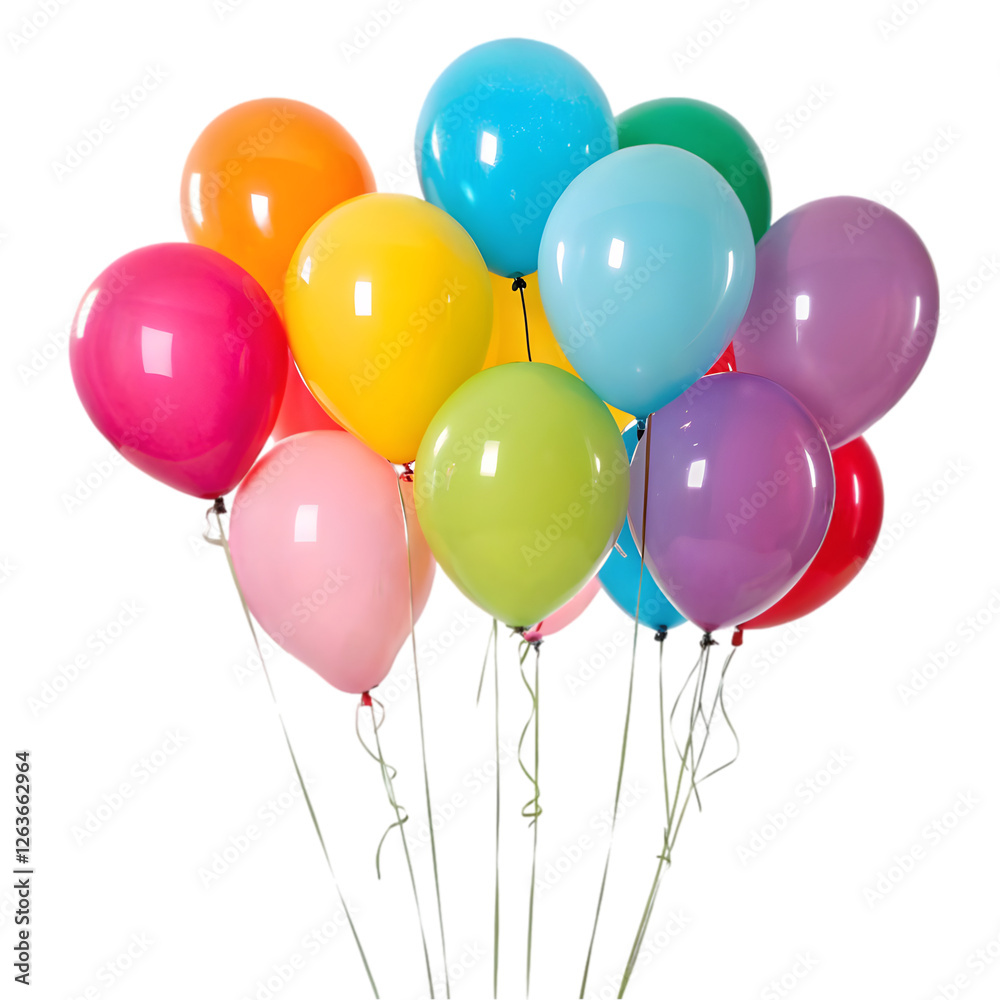 Colorful Balloons Floating in the Air Celebration Joyful Colorful Balloons Floating in the Air Celebration Joyful