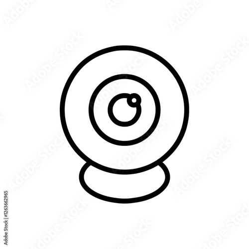 web cam iconVector illustration in black